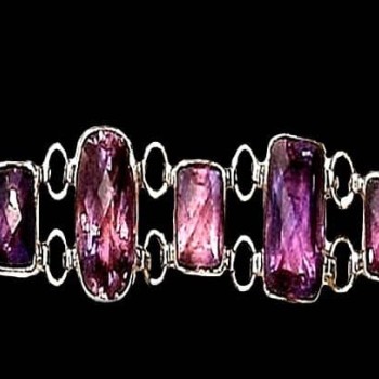 Bijoux indiens argent - Bracelet indien Améthyste