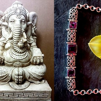 Bijoux indiens argent - Bracelet indien Améthyste