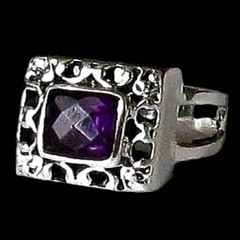 Bijoux indiens - Bague indienne Améthyste