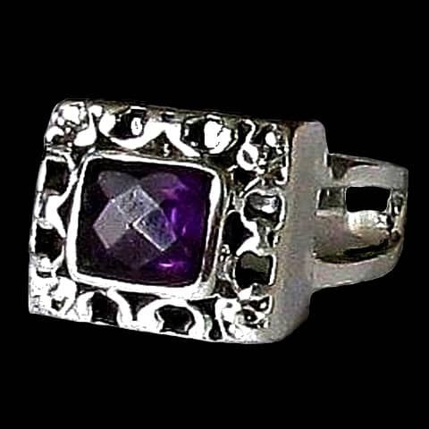 Bijoux indiens - Bague indienne Améthyste