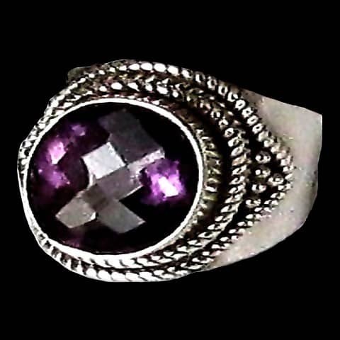 Bijoux indiens - Bague indienne Améthyste