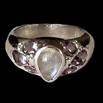 Bijoux indiens - Bague indienne Améthyste