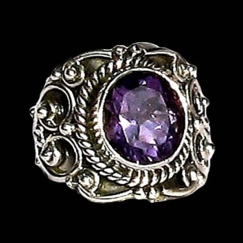 Bijoux indiens - Bague indienne Améthyste
