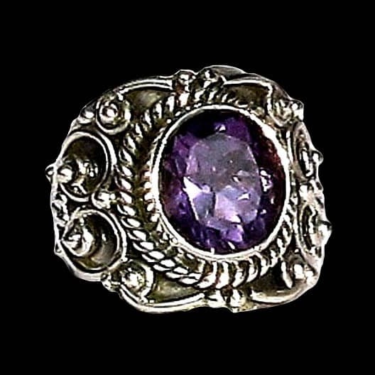 Bijoux indiens - Bague indienne Améthyste