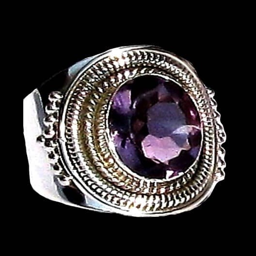 Bijoux indiens - Bague indienne Améthyste