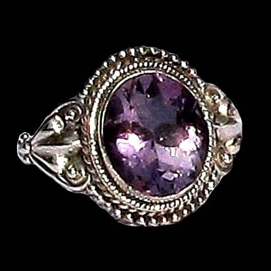 Bijoux indiens - Bague indienne Améthyste