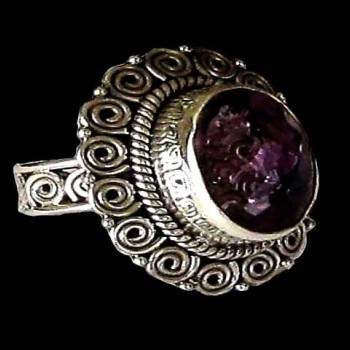 Bijoux indiens - Bague indienne Améthyste