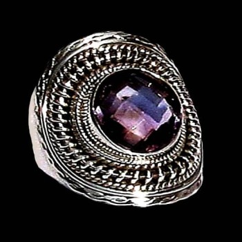 Bijoux indiens - Bague indienne Améthyste