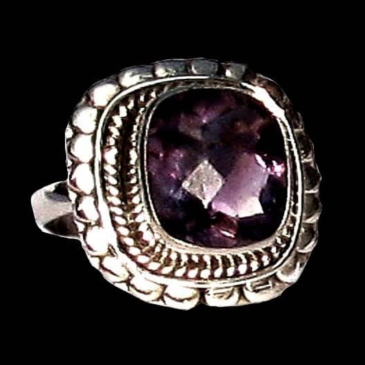 Bijoux indiens - Bague indienne Améthyste