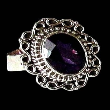 Bijoux indiens - Bague indienne Améthyste