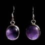 Bijoux indiens argent - Boucles d'Oreilles indiennes Améthyste