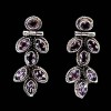 Bijoux indiens argent - Boucles d'Oreilles indiennes Améthyste