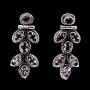 Bijoux indiens argent - Boucles d'Oreilles indiennes Améthyste