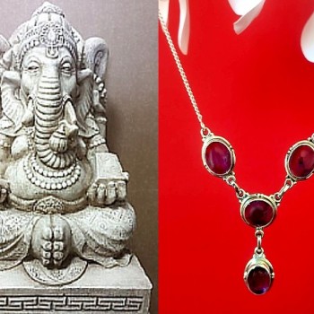 Bijoux indiens argent - Collier indien Améthyste