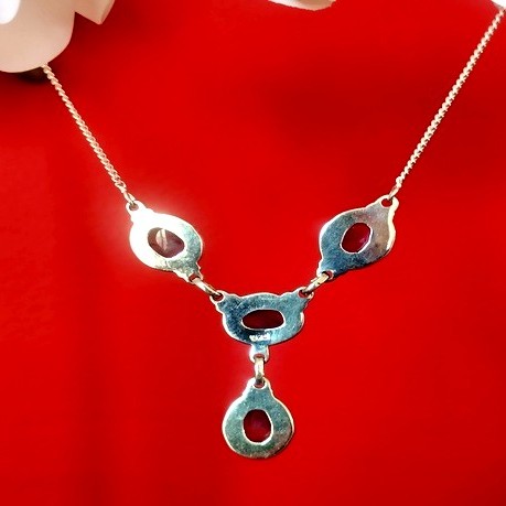 Bijoux indiens argent - Collier indien Améthyste