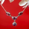 Bijoux indiens argent - Collier indien Améthyste