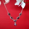 Bijoux indiens argent - Collier indien Améthyste