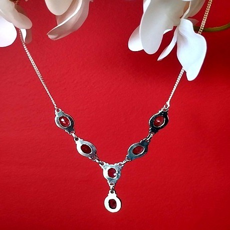 Bijoux indiens argent - Collier indien Améthyste