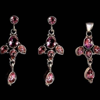 Bijoux indiens argent - Parure indienne Améthyste
