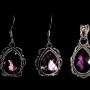 Bijoux indiens argent - Parure indienne Améthyste