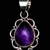 Bijoux indiens argent - Pendentif indien Améthyste