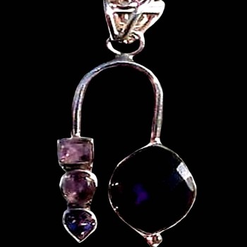 Bijoux indiens - Création Pendentif Améthyste
