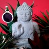 Bijoux indiens argent - Pendentif indien Améthyste