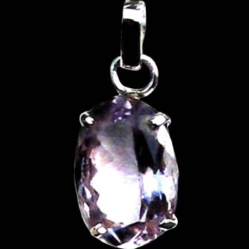 Bijoux indiens argent - Pendentif indien Améthyste