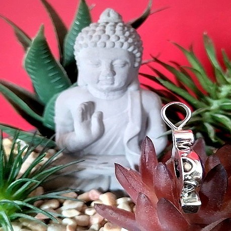 Bijoux indiens argent - Pendentif indien Améthyste