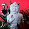 Bijoux indiens argent - Pendentif indien Améthyste