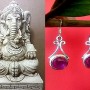 Bijoux indiens argent - Boucles d'Oreilles indiennes Améthyste