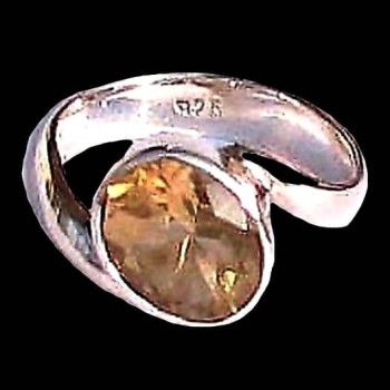 Bague Citrine - Bague indienne - Bijoux indiens