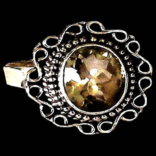 Bague Citrine - Bague indienne - Bijoux indiens