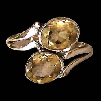 Bague Citrine - Bague indienne - Bijoux indiens