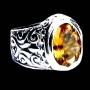 Bague Citrine - Bague indienne - Bijoux indiens