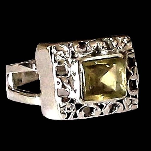 Bague Citrine - Bague indienne - Bijoux indiens