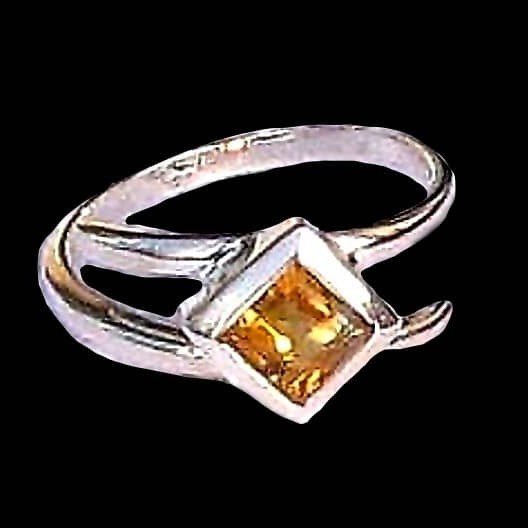 Bague Citrine - Bague indienne - Bijoux indiens