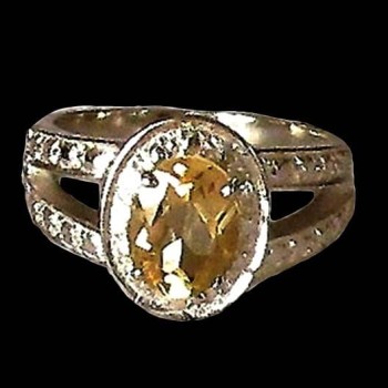 Bague Citrine - Bague indienne - Bijoux indiens