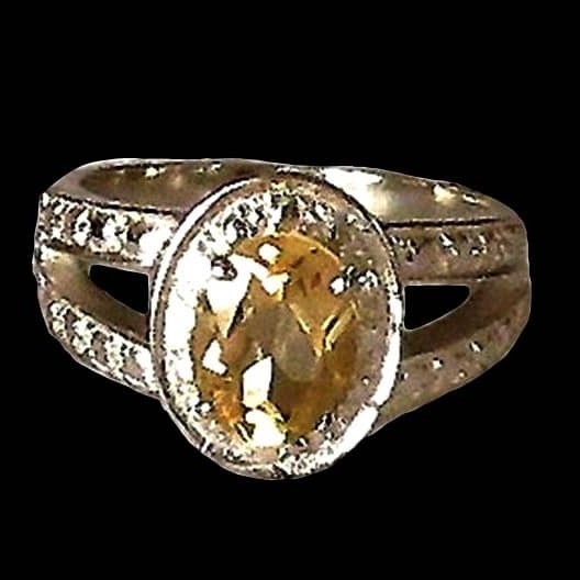 Bague Citrine - Bague indienne - Bijoux indiens