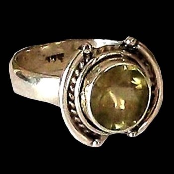 Bague Citrine - Bague indienne - Bijoux indiens