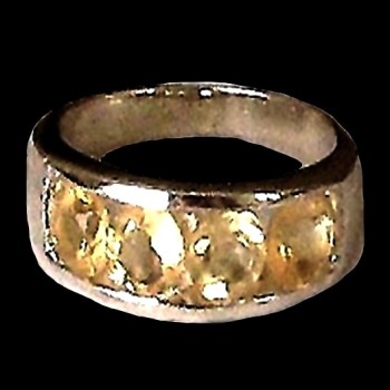 Bague Citrine - Bague indienne - Bijoux indiens