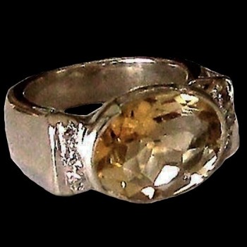 Bague Citrine - Bague indienne - Bijoux indiens