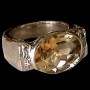 Bague Citrine - Bague indienne - Bijoux indiens