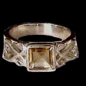 Bague Citrine - Bague indienne - Bijoux indiens