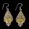 Boucles d'oreilles indiennes Citrine - Bijoux indiens