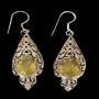 Boucles d'oreilles indiennes Citrine - Bijoux indiens