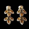 Boucles d'oreilles indiennes Citrine - Bijoux indiens
