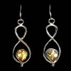 Boucles d'oreilles indiennes Citrine - Bijoux indiens
