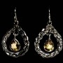 Boucles d'oreilles indiennes Citrine - Bijoux indiens