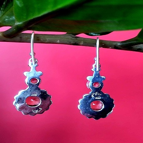 Boucles d'oreilles indiennes Citrine - Bijoux indiens